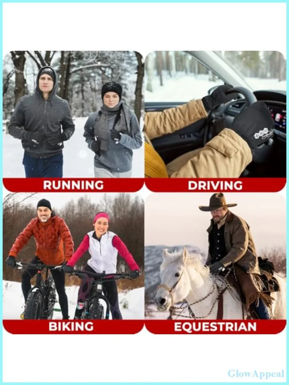 Waterproof Insulated Winter Gloves for Men & Women Touchscreen Cycling Skiing